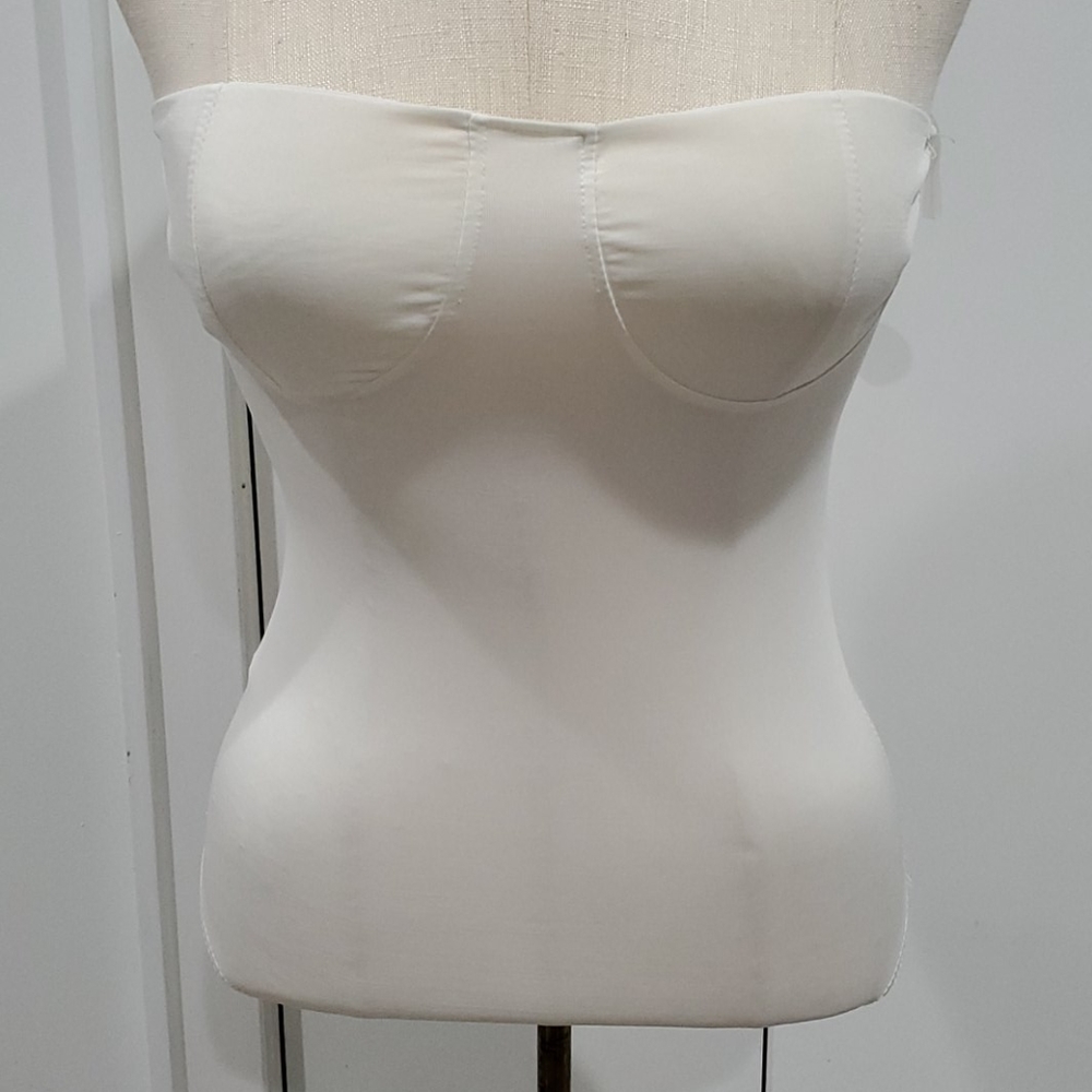 Seduction Shelly Strapless White Bodysuit Tube Top Medium New